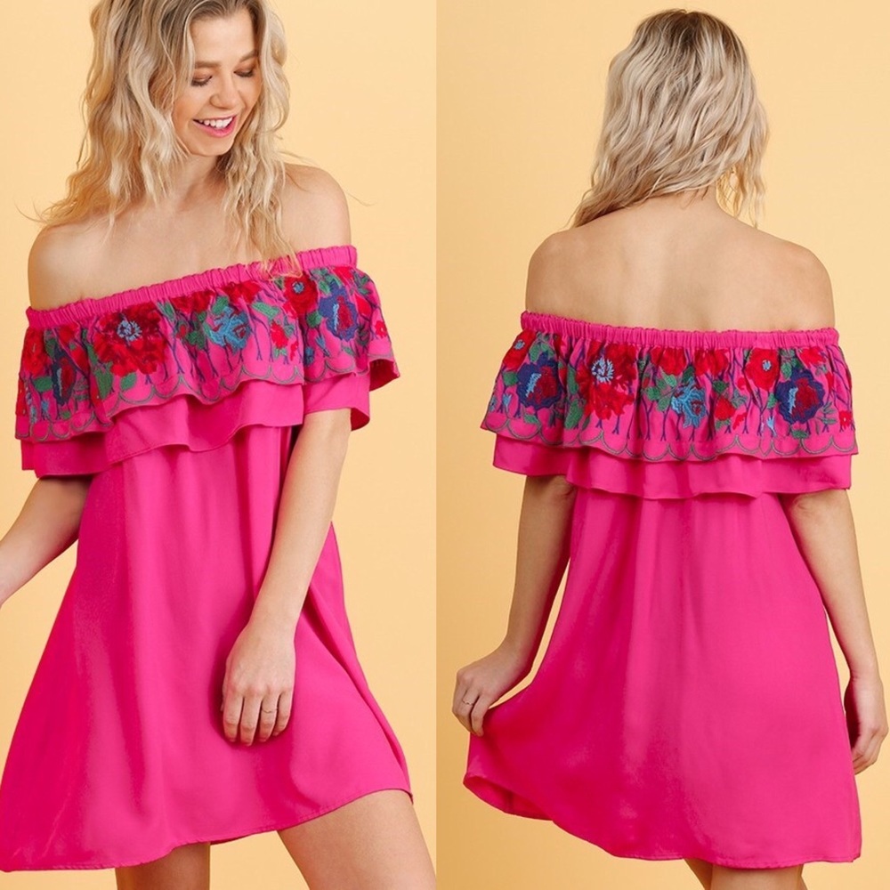 Fuchsia Ruffle Dress - Picture 3 of 3